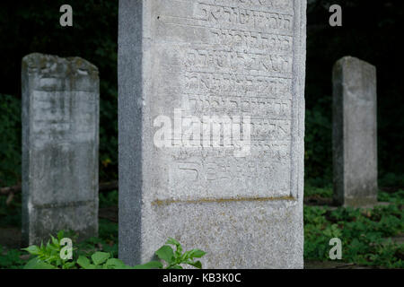 Der jüdische Friedhof neben der Remuh Synagoge, Viertel Kazimierz, Krakow, Polen, Europa Stockfoto