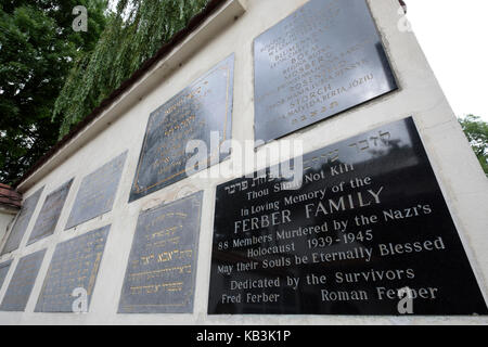 Der jüdische Friedhof neben der Remuh Synagoge, Viertel Kazimierz, Krakow, Polen, Europa Stockfoto