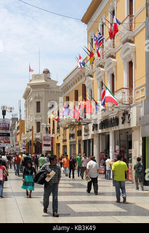 Peru, Lima, jiron de La Union, Stockfoto