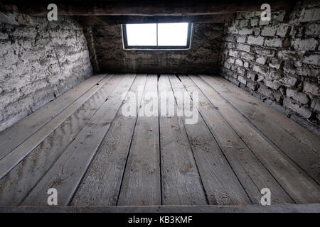 Häftlinge Kaserne in Auschwitz II Birkenau WWII Nazi Konzentrationslager, Polen Stockfoto