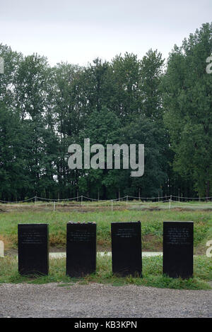 Gedenkstätte für die Opfer von Auschwitz II Birkenau NS-Konzentrationslager, Polen Stockfoto