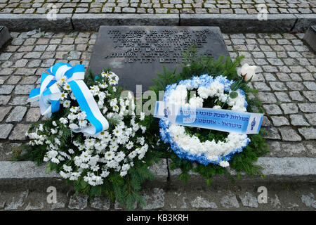 Gedenkstätte für die Opfer von Auschwitz II Birkenau NS-Konzentrationslager, Polen Stockfoto