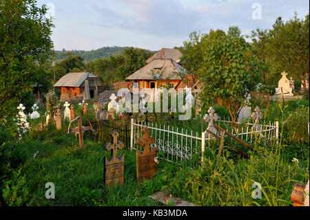 Rumänien, maramures Region, Karpaten, iza Tal, Dorf von botiza Stockfoto