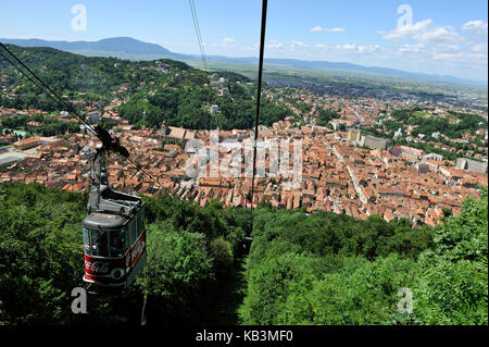 Rumänien, Siebenbürgen, Brasov, Seilbahn Tampa zu montieren Stockfoto