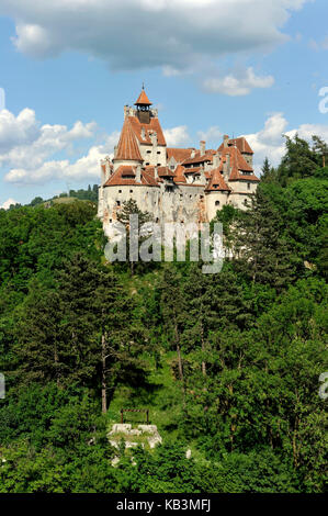 Rumänien, Siebenbürgen, Karpaten, Kleie, die erste Burg wurde durch den Deutschen Orden im 13. Jahrhundert übergibt der Karpaten und Siebenbürgen schützen Stockfoto