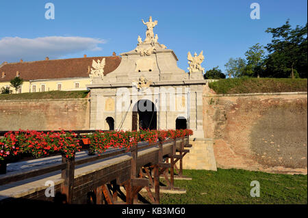 Rumänien, Siebenbürgen, Karpaten, Alba Iulia, die Zitadelle, die wichtigsten Gate Stockfoto