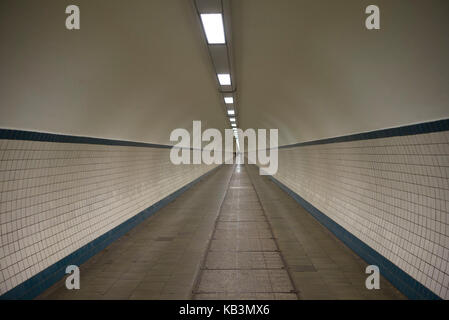 Belgien, Antwerpen, st-anna Tunnel, Fußgängertunnel unter der Schelde Stockfoto