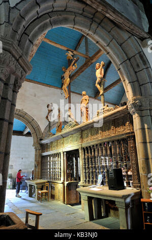 Frankreich, St. Herbot, spätgotische Kapelle St. Herbot, der Chor Stockfoto