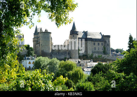Frankreich, Ille-et-Vilaine, Vitré, Halt auf dem Weg des St. James, dem Schloss Stockfoto