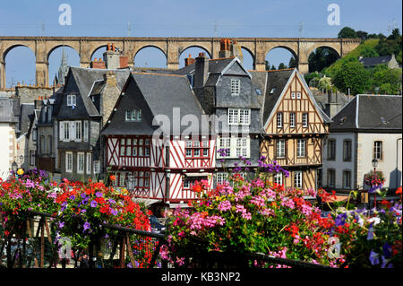 Frankreich, finistere, Morlaix, Allende und Viadukt Stockfoto