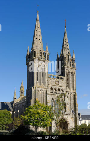 Frankreich, Finistere, Saint Pol de Léon, die Kathedrale Saint Paul Aurelien Stockfoto