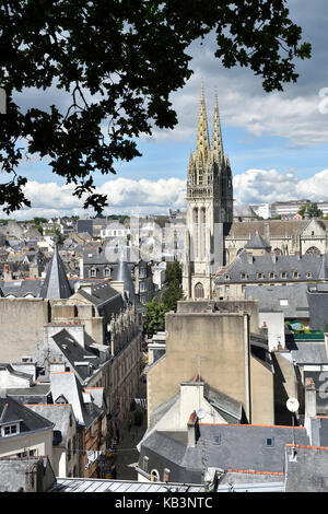 Frankreich, finistere, Quimper, Kathedrale Saint Corentin Stockfoto