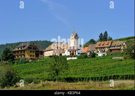 Frankreich, Bas Rhin, Alsace Wein Straße, Itterswiller Stockfoto