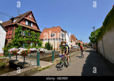 Frankreich, Bas Rhin, Wissembourg, Bezirk der Bruch, Banken Der lauter Fluss Stockfoto