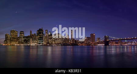 Panorama Skyline von New York und East River, New York, USA Stockfoto