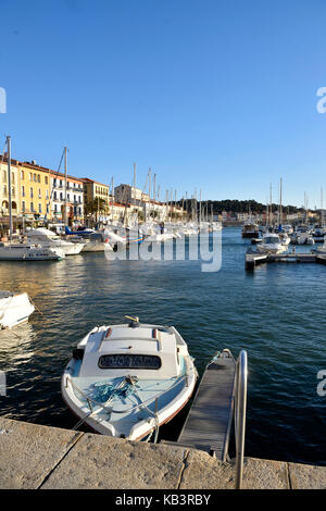 Frankreich, Pyrenees Orientales, Port Vendres, Hafen Stockfoto