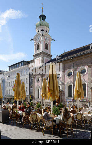 Österreich, Tirol, Innsbruck, Maria-theresien Straße (Straße). Stockfoto