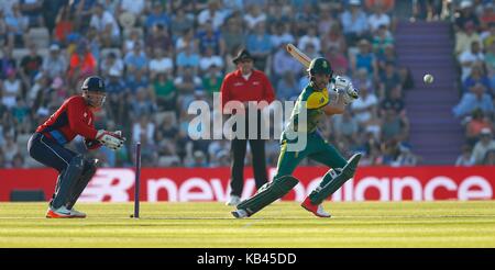 Farhaan Behardien von Südafrika batting während der Internationalen 20 20 Match zwischen England und Südafrika bei der ageas Schüssel in Southampton. 21 Jun 2017 Stockfoto