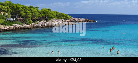 Cala Agulla Strand Blick auf Mallorca Balearen Insel in Spanien Stockfoto