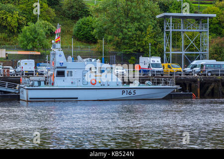 Hms Beispiel festgemacht an Hms calliope, gateshead am Fluss Tyne Stockfoto