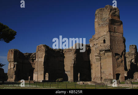 Italien. Rom. Bäder von Caracalla. Kaiserzeit. Ruinen. Stockfoto