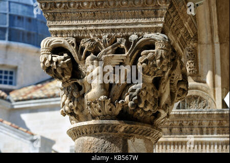 Kroatien, Dalmatien, dalmatinischen Küste, Dubrovnik, Altstadt, Unesco Weltkulturerbe, der Rektorenpalast Stockfoto