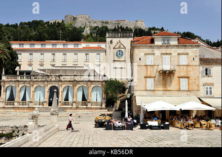 Kroatien, Dalmatien, dalmatinischen Küste, Insel Hvar, Hvar Stadt, das Palace Hotel Stockfoto