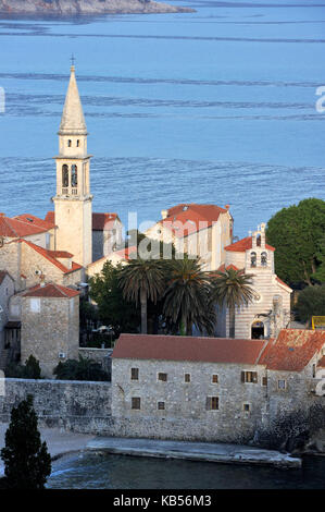 Montenegro, Adria, Altstadt von Budva Stockfoto