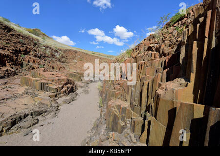 Namibia, Damaraland, twyfeltontein, Unesco Weltkulturerbe, Orgelpfeifen Stockfoto