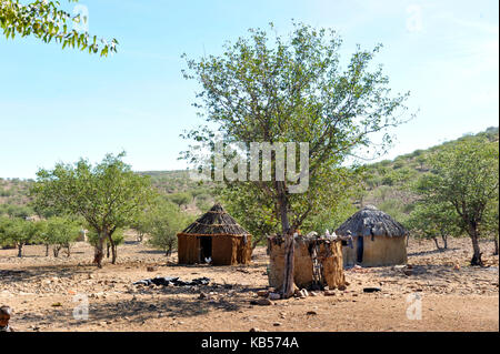 Namibia kaokoland oder kaokoveld, Himba Dorf Stockfoto