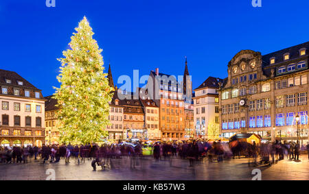 Weihnachtsmarkt in Straßburg, Frankreich Stockfoto