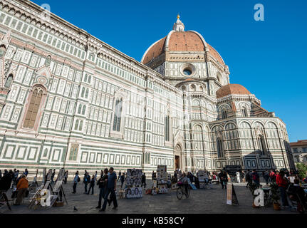 Die Kuppel der Kathedrale der Heiligen Maria von der Blume (Il Duomo di Firenze), Florenz, Italien Stockfoto