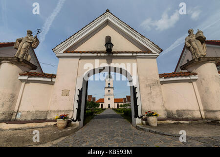 Europa, Polen, Woiwodschaft Podlachien, suwalskie/Suwalszczyzna - Wigry - dem ehemaligen Kamaldulenserkloster auf dem See Wigry Stockfoto