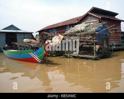 Schwimmende Dorf auf Tonlé SAP. Siem Riep, Kambodscha Stockfoto