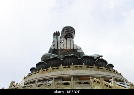 Der große Buddha in Lantau, Hong Kong. Stockfoto