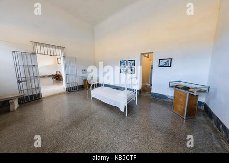 Die Zimmer im Presidio Modelo, wo Fidel Castro, sein Bruder Raul inhaftiert wurden, Isla de la Juventud, Kuba, Mittelamerika Stockfoto