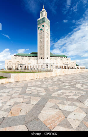 Hassan-II.-Moschee (Grande Mosquee Hassan II), Casablanca, Marokko, Nordafrika, Afrika Stockfoto