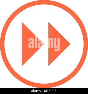 Pfeil schnell nach vorne Anmelden Rundschreiben Symbol in dünne Linie Stil geschaffen. Schnelle und einfache recolorable grafischen Element in Vector Illustration Stock Vektor