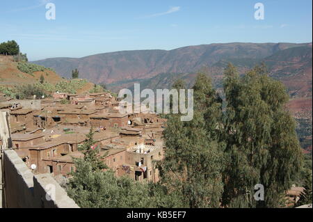 Stadt Alt Benhaddou, Atlasgebirge Marokko Stockfoto