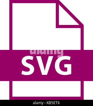 Es in allen ihren Designs verwenden. Dateinamenerweiterung Symbol SVG Scalable Vector Graphics im flachen Stil. Schnelle und einfache recolorable Form. Vector Illustration Stock Vektor