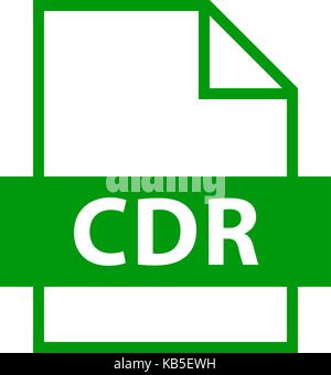 Es in allen ihren Designs verwenden. Dateinamenerweiterung Symbol CDR CorelDRAW Datei Format im Stil. Schnelle und einfache recolorable Form. Vector Illustration Stock Vektor