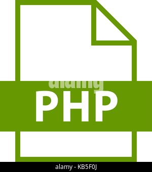 Es in allen ihren Designs verwenden. Dateinamenerweiterung Symbol PHP Hypertext Preprocessor Quellcode Datei im flachen Stil. Vector Illustration Stock Vektor