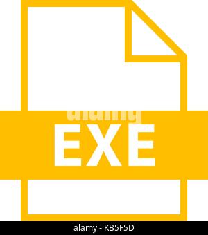 Es in allen ihren Designs verwenden. Symbol "Dateinamenerweiterung exe ausführbare Datei im flachen Stil. Schnelle und einfache recolorable Form. Vector Illustration Stock Vektor