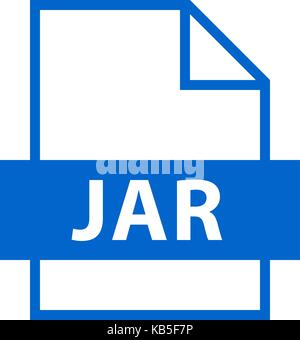 Es in allen ihren Designs verwenden. Dateinamenerweiterung Symbol JAR Java Archive im flachen Stil. Schnelle und einfache recolorable Form. Vector Illustration Stock Vektor