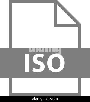 Es in allen ihren Designs verwenden. Dateinamenerweiterung Symbol ISO-Image im flachen Stil. Schnelle und einfache recolorable Form. Vector Illustration Stock Vektor