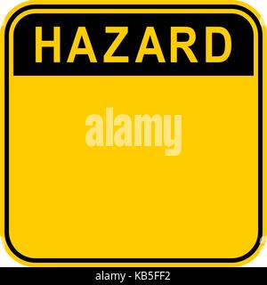 Es in allen ihren Designs verwenden. Leere Sicherheit Schild mit dem Wort GEFAHR. Sticker quadratisch in Schwarz und Gelb lackiert. Stock Vektor