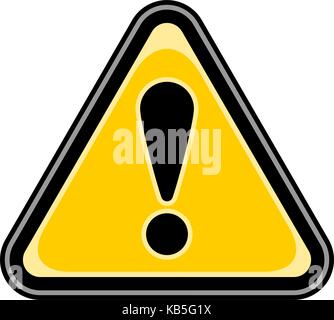 Es in allen ihren Designs verwenden. Schnelle und einfache recolorable Vector Illustration. Achtung Schild dreieckige Form mit Ausrufezeichen Ausrufezeichen. Stock Vektor