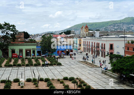 Andador Turistico im Zentrum von Oaxaca-Stadt, Oaxaca Mexiko. Stockfoto