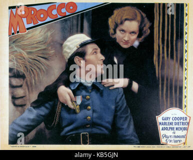 Marokko 1930 Paramount Pictures Film mit Gary Cooper und Marlene Dietrich. Stockfoto