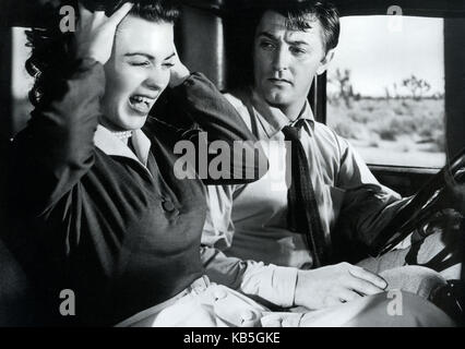 Wo Gefahr leben 1950 RKO Radio Pictures Film mit Robert Mitchum und Faith Domergue Stockfoto